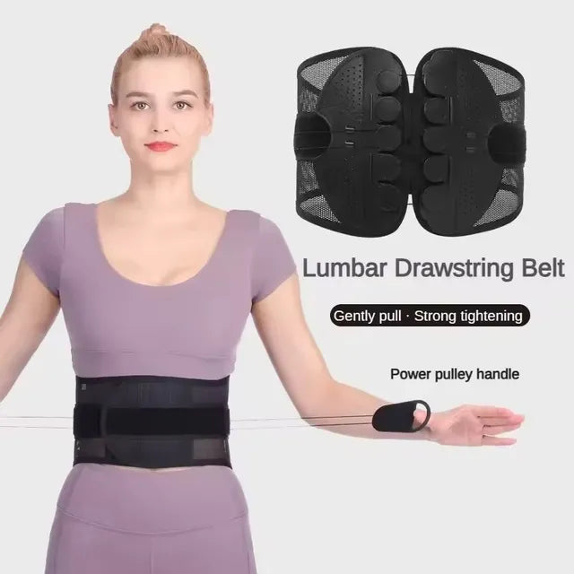 🧘Adjustable Lumbar Support Belt – Lower Back Brace💪