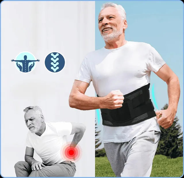 🧘Adjustable Lumbar Support Belt – Lower Back Brace💪